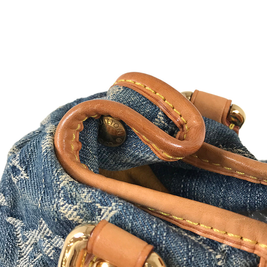 LOUIS VUITTON Monogram Denim Pleaty M95020 Hand bag