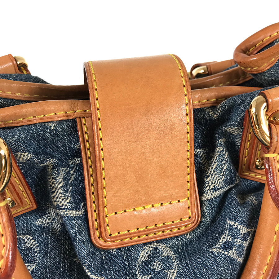 LOUIS VUITTON Monogram Denim Pleaty M95020 Hand bag