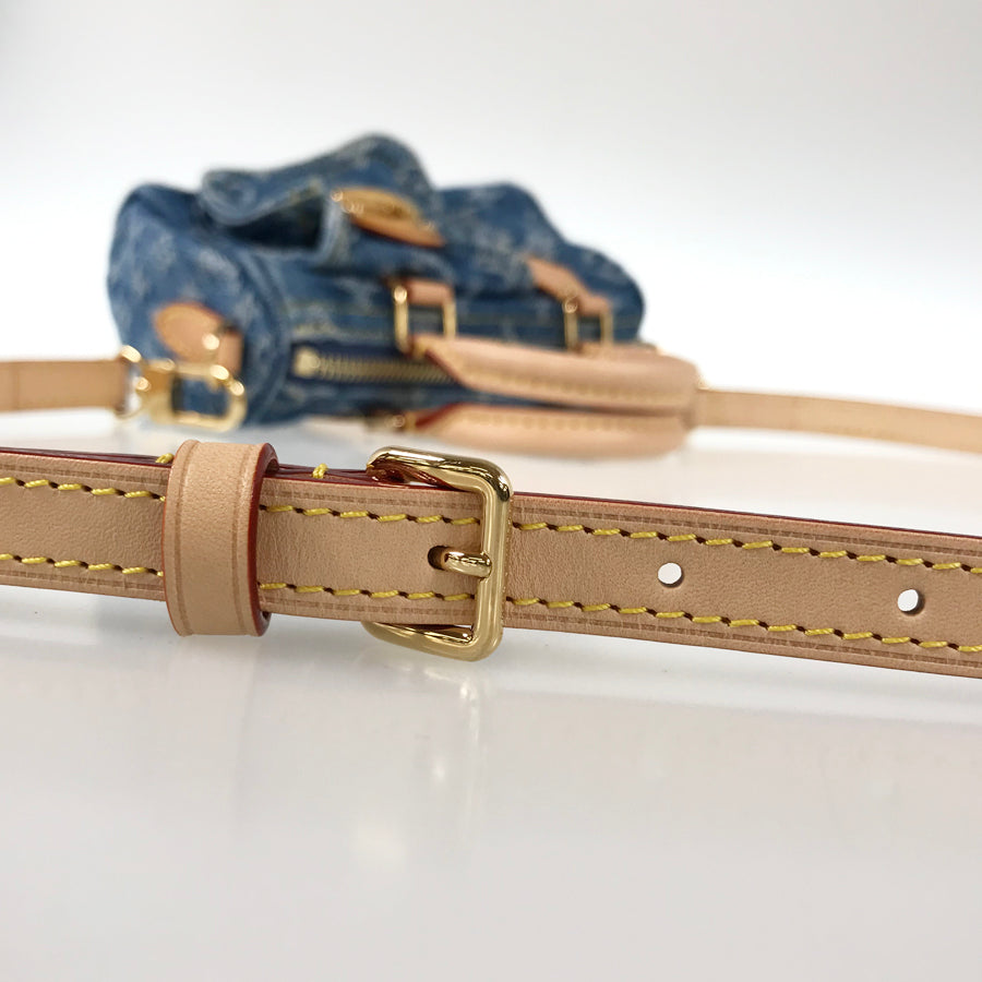 LOUIS VUITTON Monogram Denim LV Remix Nano Speedy M82950 Hand bag