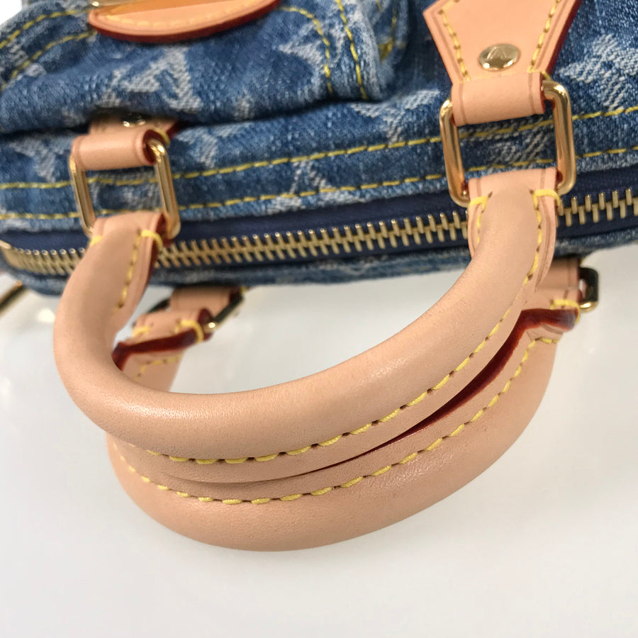 LOUIS VUITTON Monogram Denim LV Remix Nano Speedy M82950 Hand bag