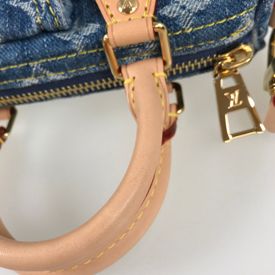 LOUIS VUITTON Monogram Denim LV Remix Nano Speedy M82950 Hand bag