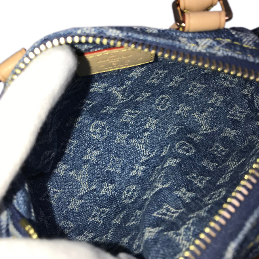LOUIS VUITTON Monogram Denim LV Remix Nano Speedy M82950 Hand bag
