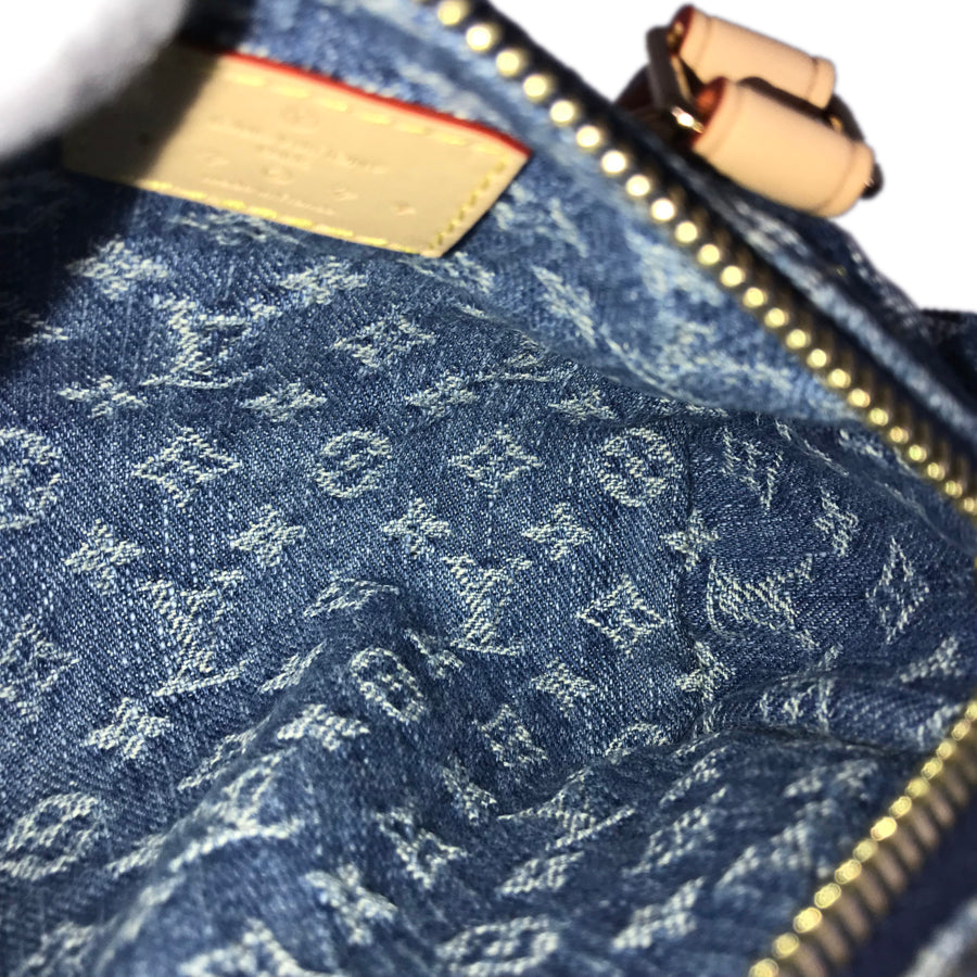 LOUIS VUITTON Monogram Denim LV Remix Nano Speedy M82950 Hand bag