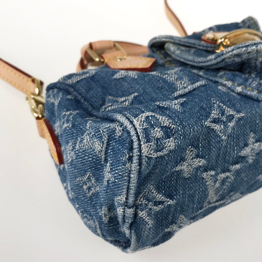 LOUIS VUITTON Monogram Denim LV Remix Nano Speedy M82950 Hand bag