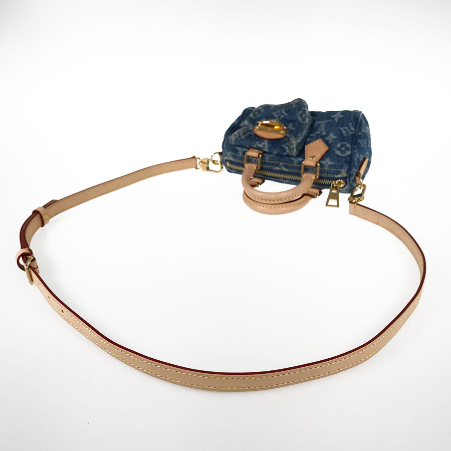 LOUIS VUITTON Monogram Denim LV Remix Nano Speedy M82950 Hand bag