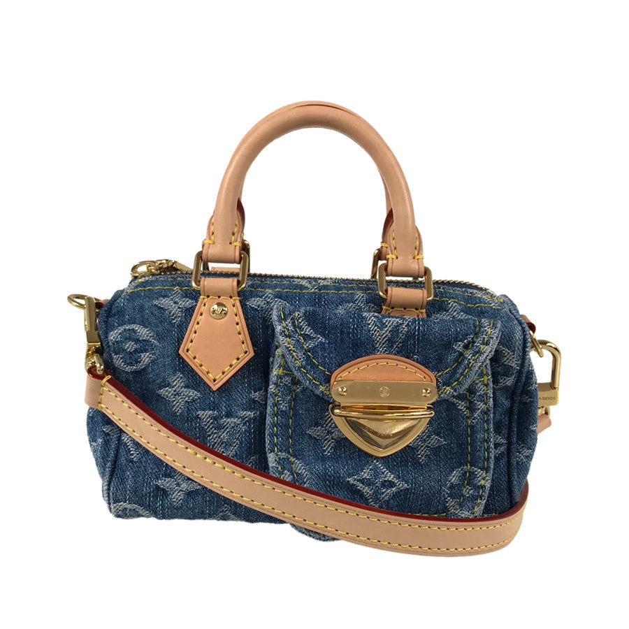 LOUIS VUITTON Monogram Denim LV Remix Nano Speedy M82950 Hand bag