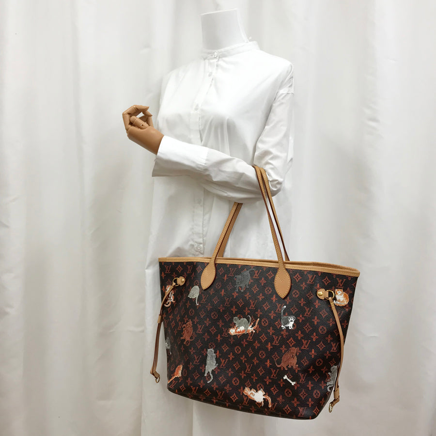 LOUIS VUITTON Catgram Neverfull MM M44441 Tote bag