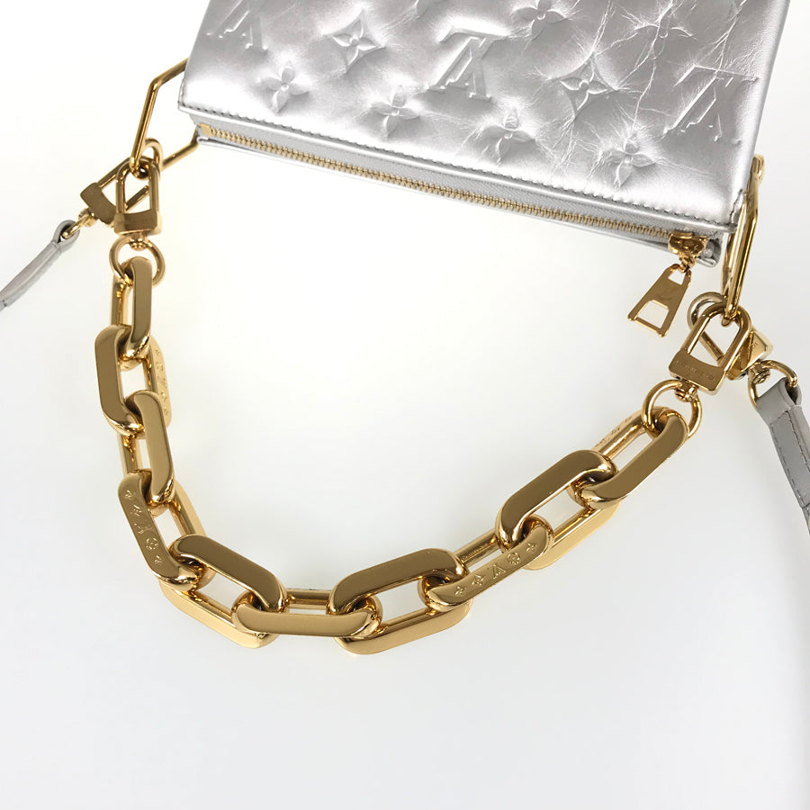 LOUIS VUITTON Monogram Embossed Coussin BB M20567 Shoulder bag