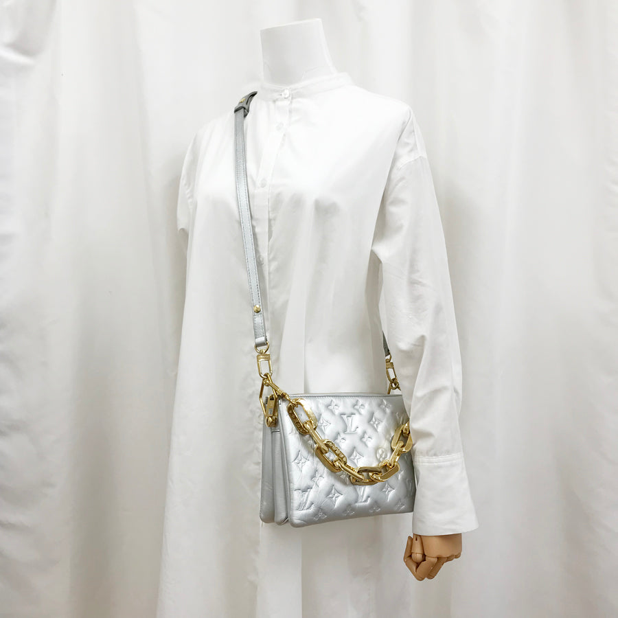 LOUIS VUITTON Monogram Embossed Coussin BB M20567 Shoulder bag