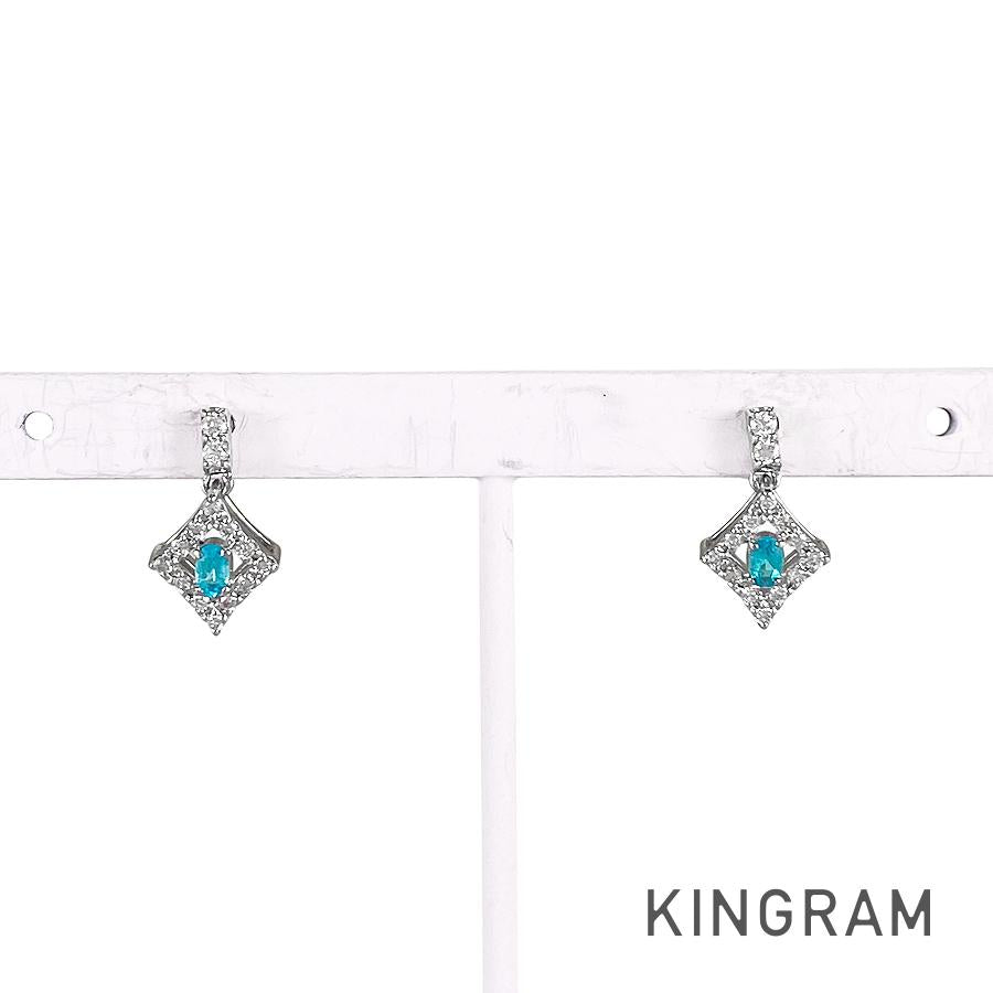 Earring Platinum Paraiba Tourmaline