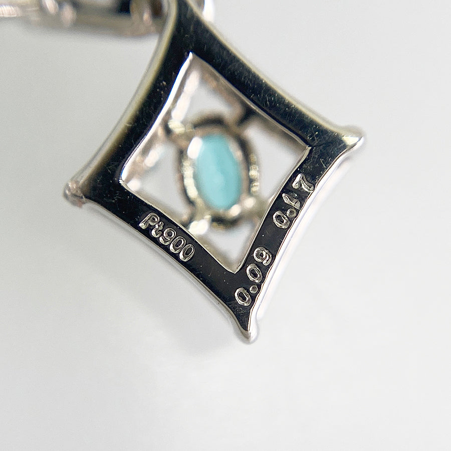 Earring Platinum Paraiba Tourmaline