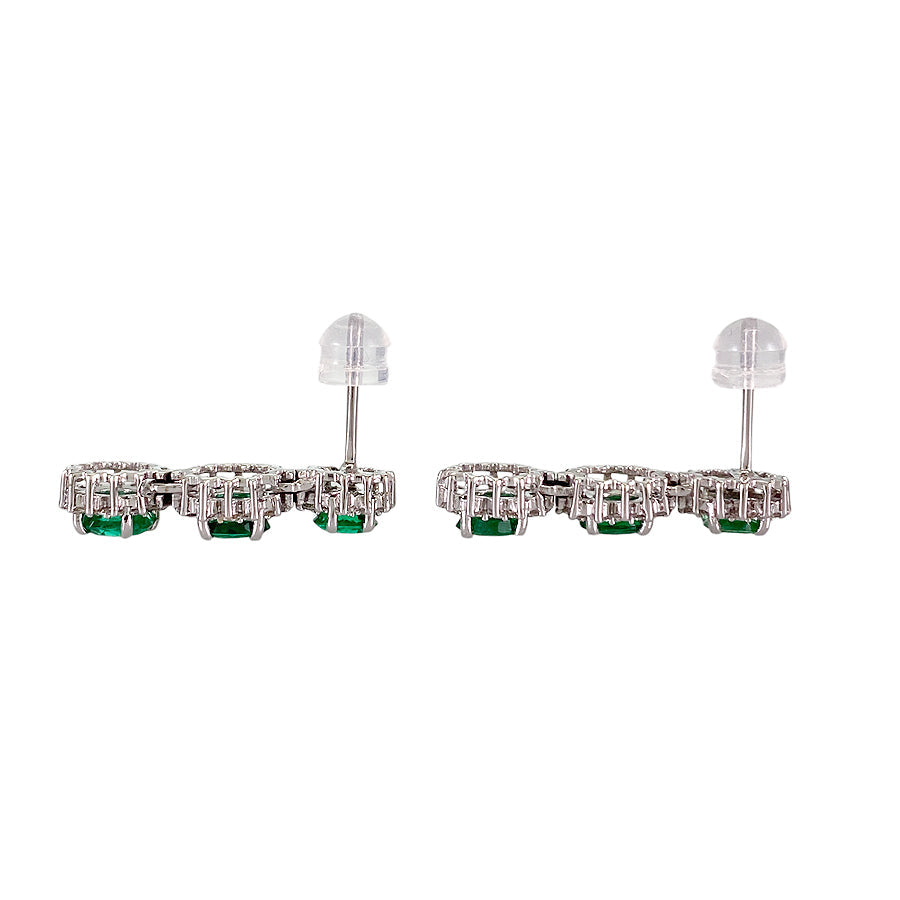 Earring White gold Emerald