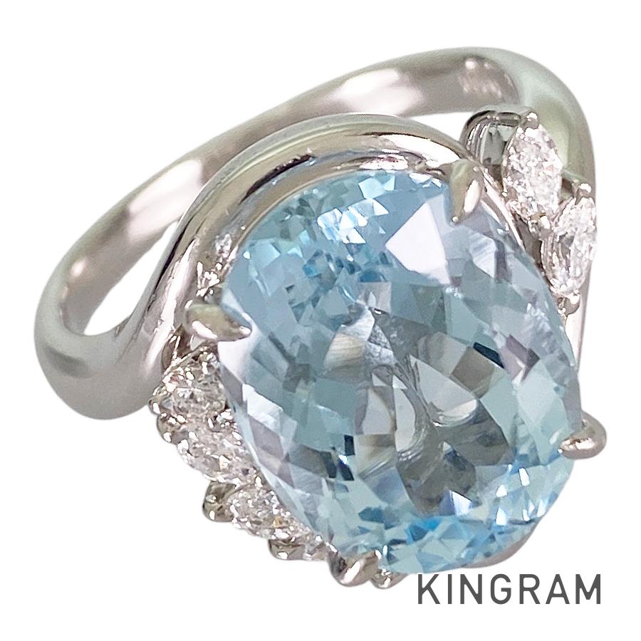 Ring Platinum Aquamarine