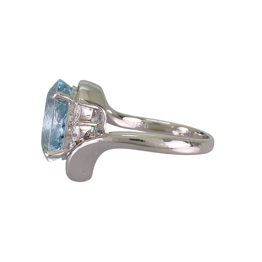Ring Platinum Aquamarine