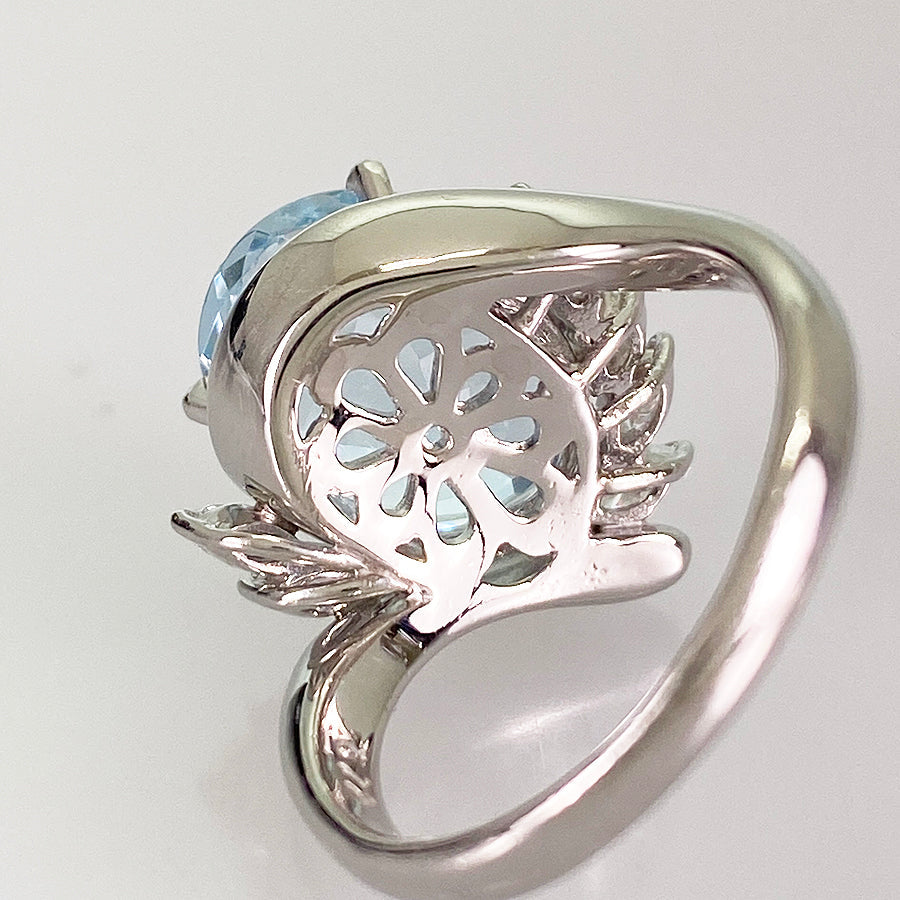 Ring Platinum Aquamarine