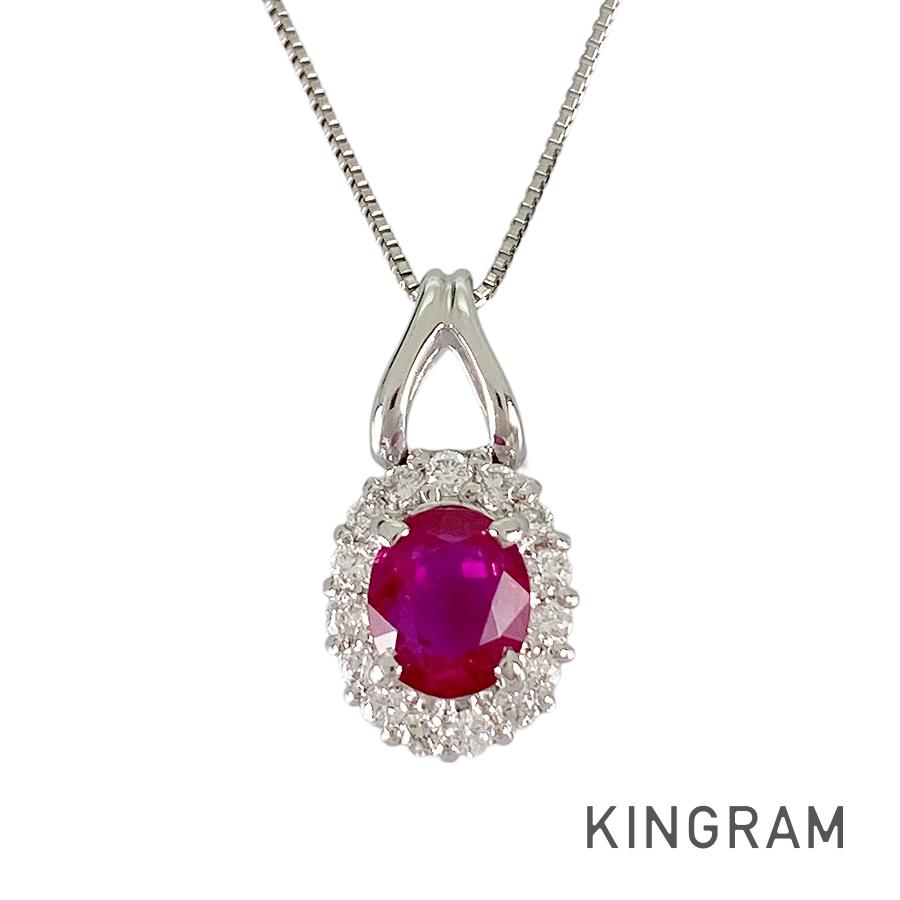 Necklace Platinum Platinum Ruby