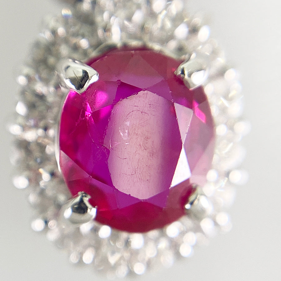 Necklace Platinum Platinum Ruby