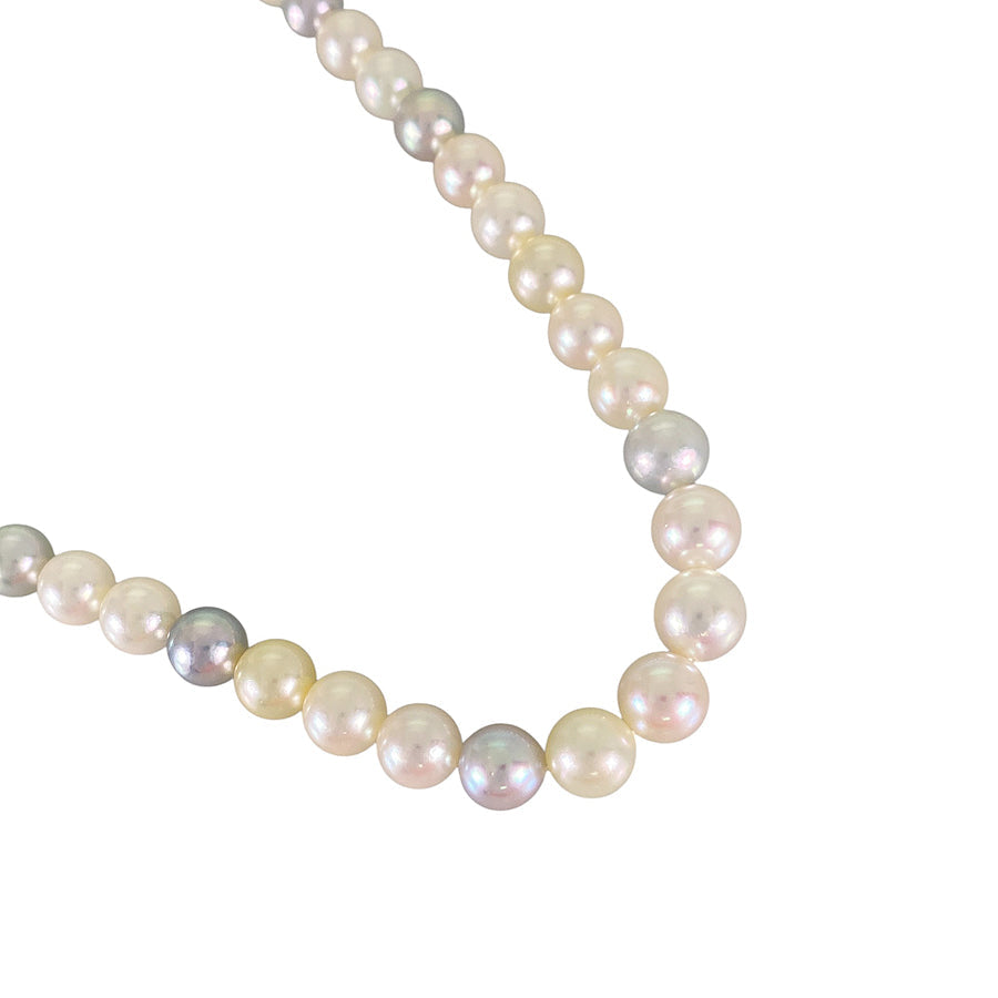 Necklace White gold Akoya Pearl