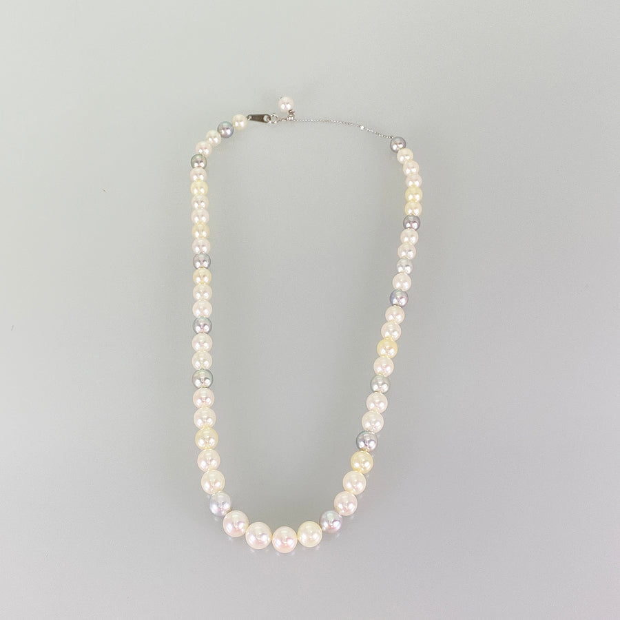 Necklace White gold Akoya Pearl
