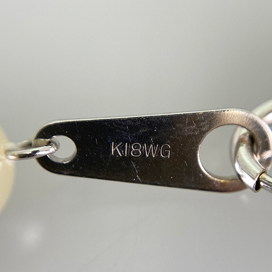 Necklace White gold Akoya Pearl