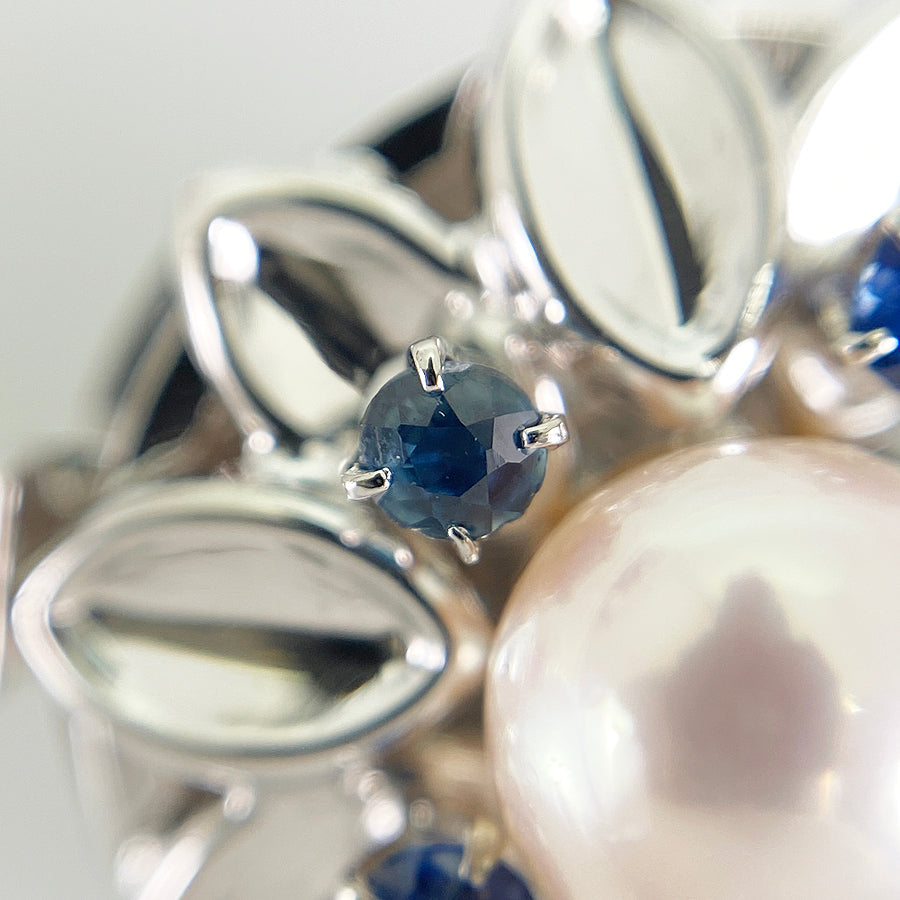Necklace White gold Akoya Pearl