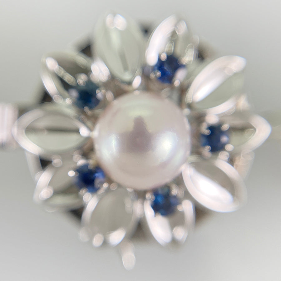 Necklace White gold Akoya Pearl