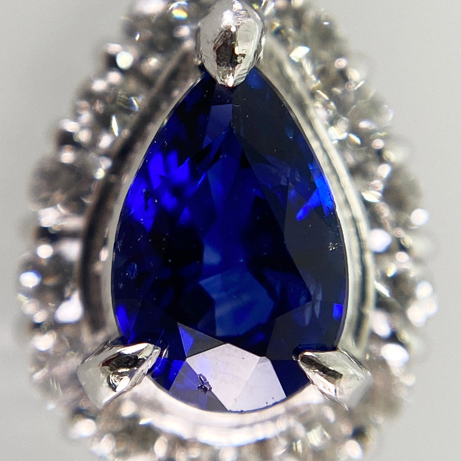 Earring Platinum Platinum Sapphire
