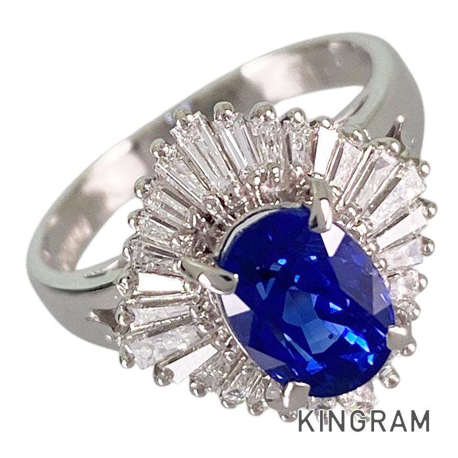 Ring Platinum Blue Sapphire