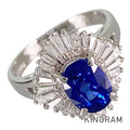 Ring Platinum Blue Sapphire