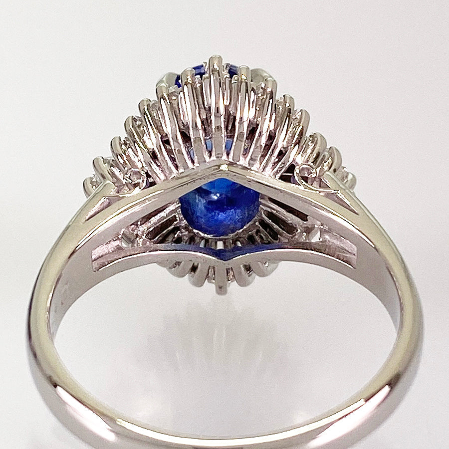 Ring Platinum Blue Sapphire