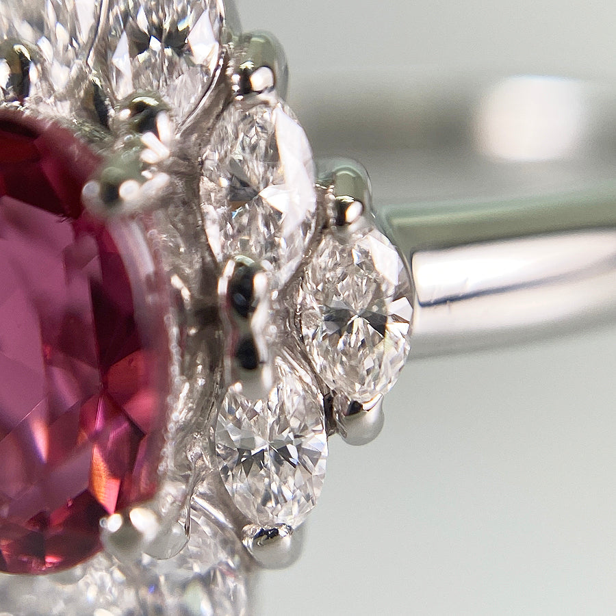 Ring Platinum Pink Tourmaline