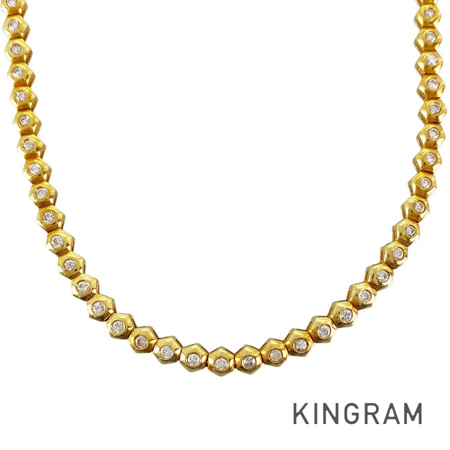 Tennis necklace Yellow gold Diamond