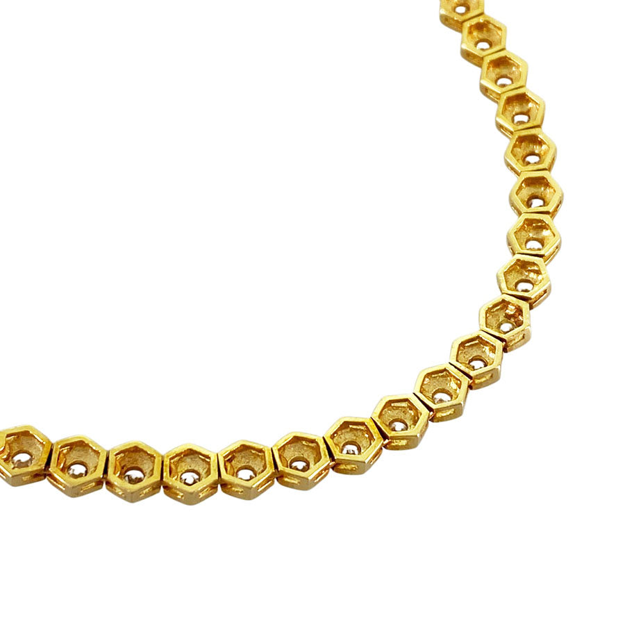 Tennis necklace Yellow gold Diamond