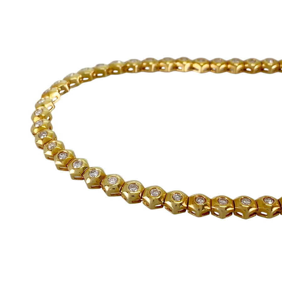 Tennis necklace Yellow gold Diamond
