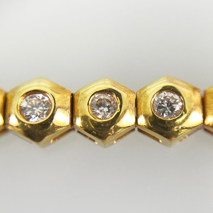 Tennis necklace Yellow gold Diamond