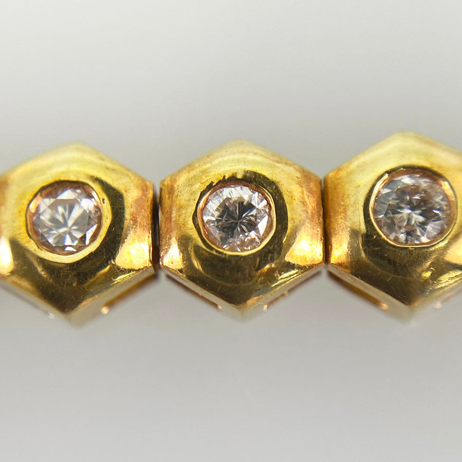 Tennis necklace Yellow gold Diamond