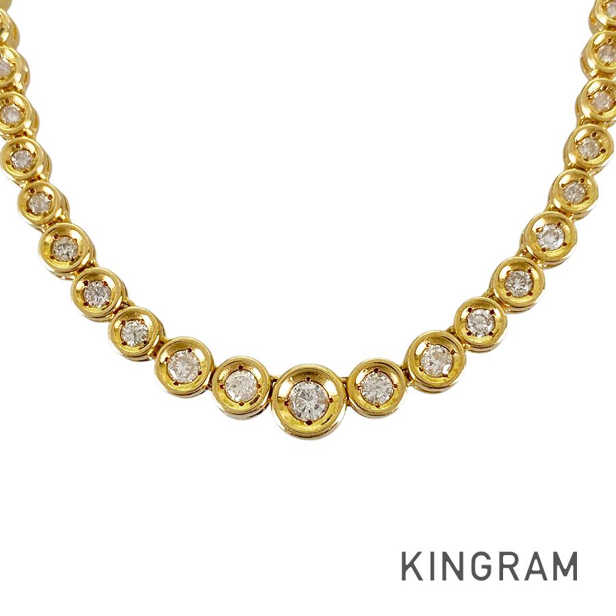 Tennis necklace Yellow gold Diamond