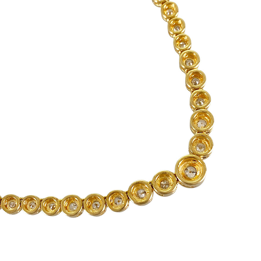 Tennis necklace Yellow gold Diamond