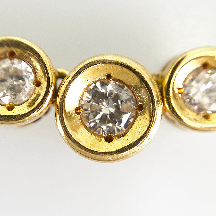 Tennis necklace Yellow gold Diamond