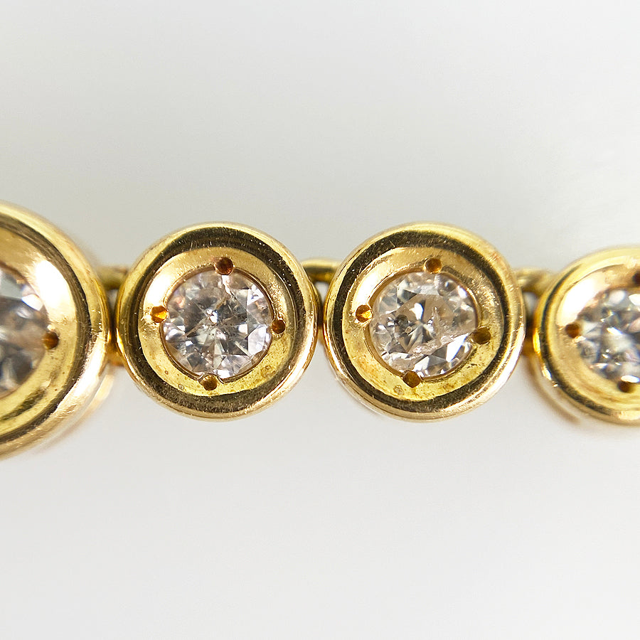 Tennis necklace Yellow gold Diamond