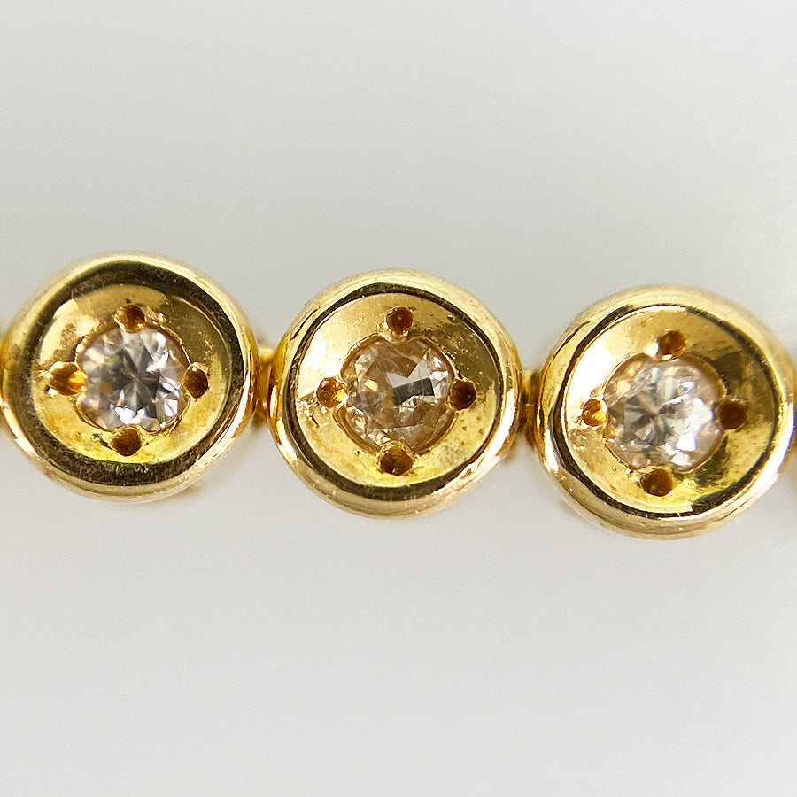 Tennis necklace Yellow gold Diamond