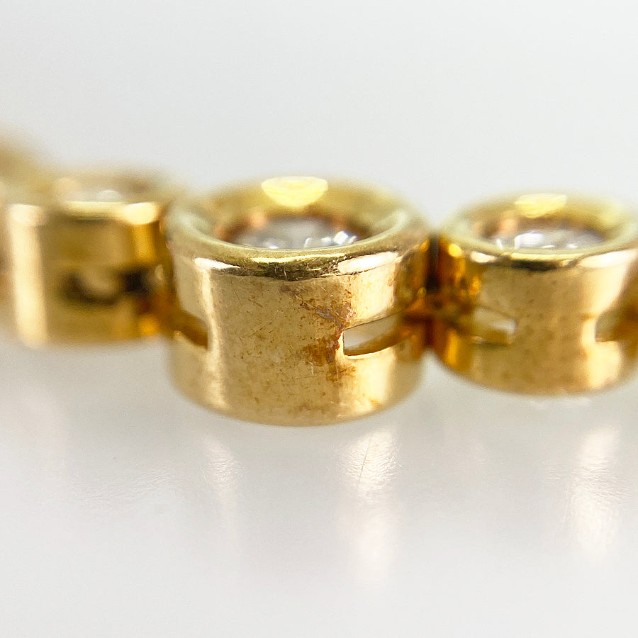 Tennis necklace Yellow gold Diamond
