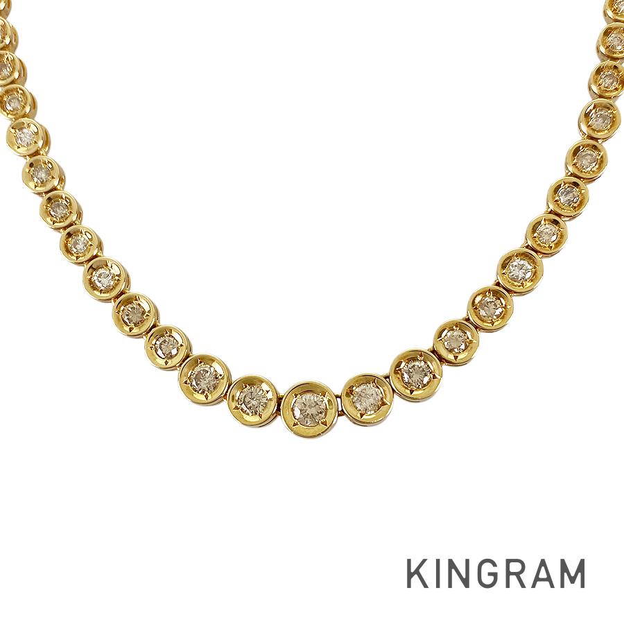 Tennis necklace Yellow gold Diamond