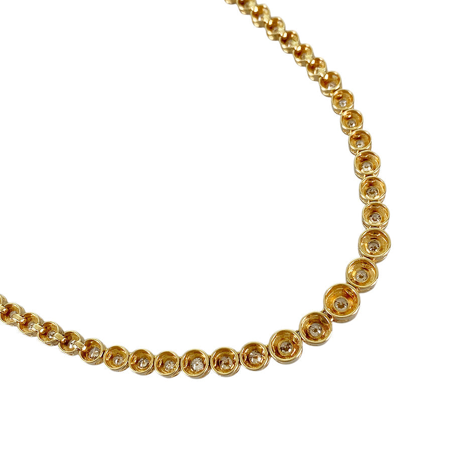 Tennis necklace Yellow gold Diamond