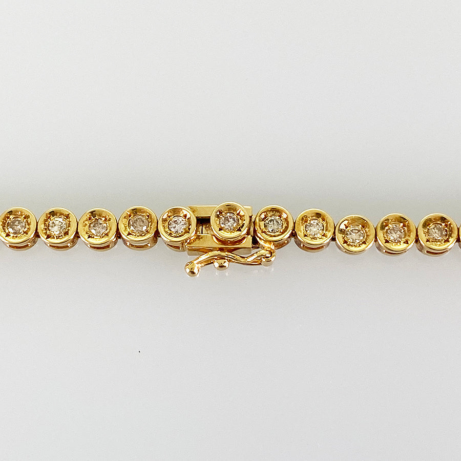 Tennis necklace Yellow gold Diamond