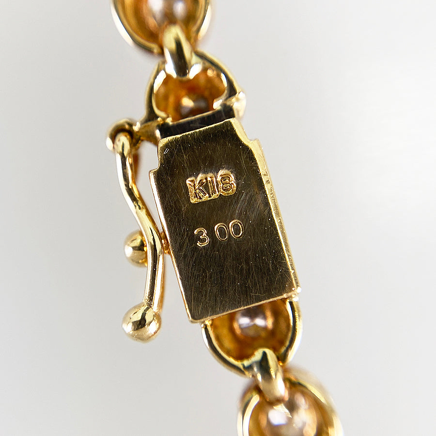 Tennis necklace Yellow gold Diamond