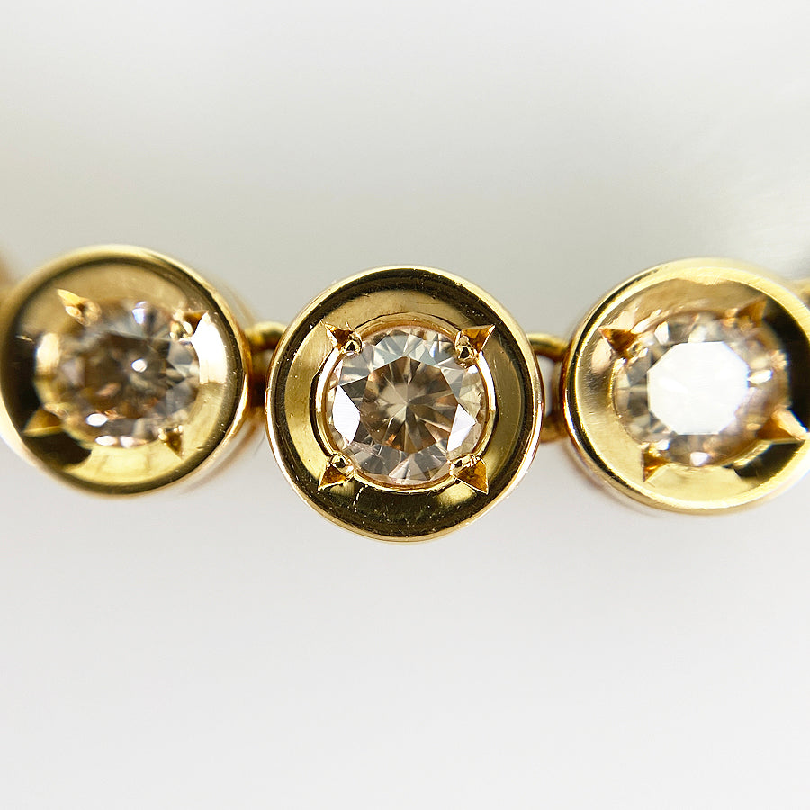 Tennis necklace Yellow gold Diamond