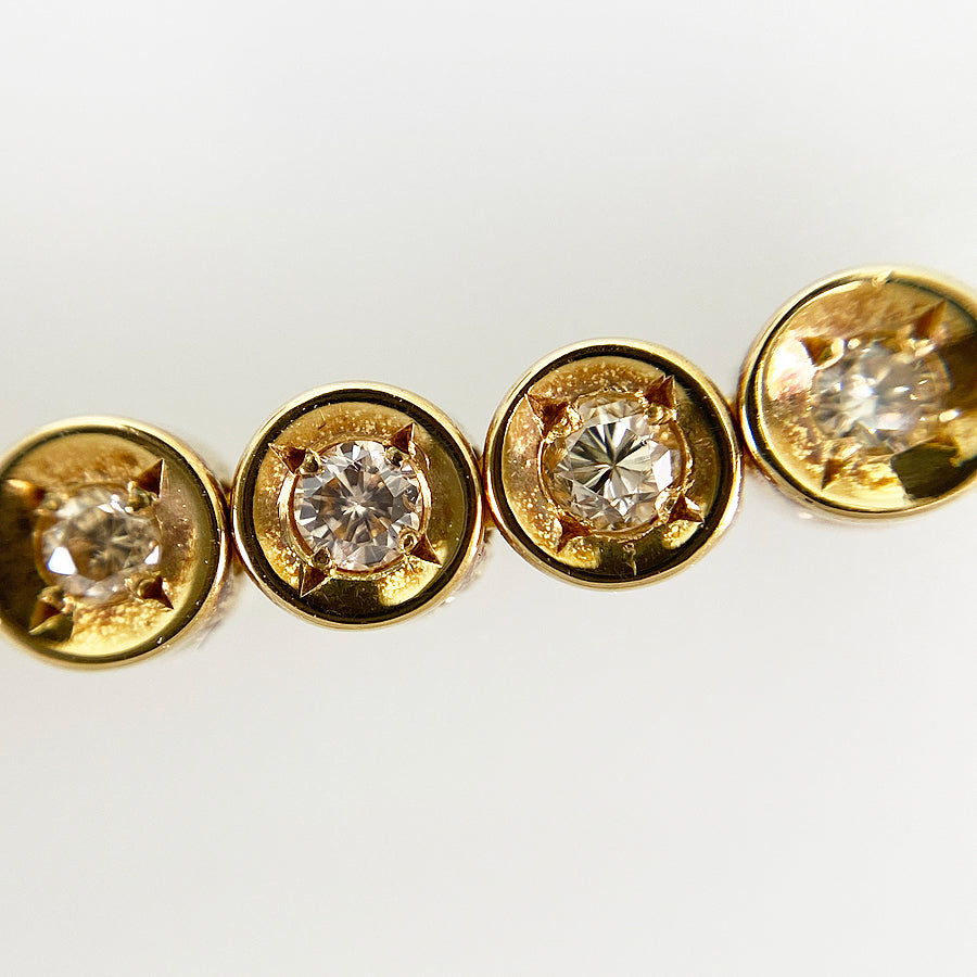 Tennis necklace Yellow gold Diamond