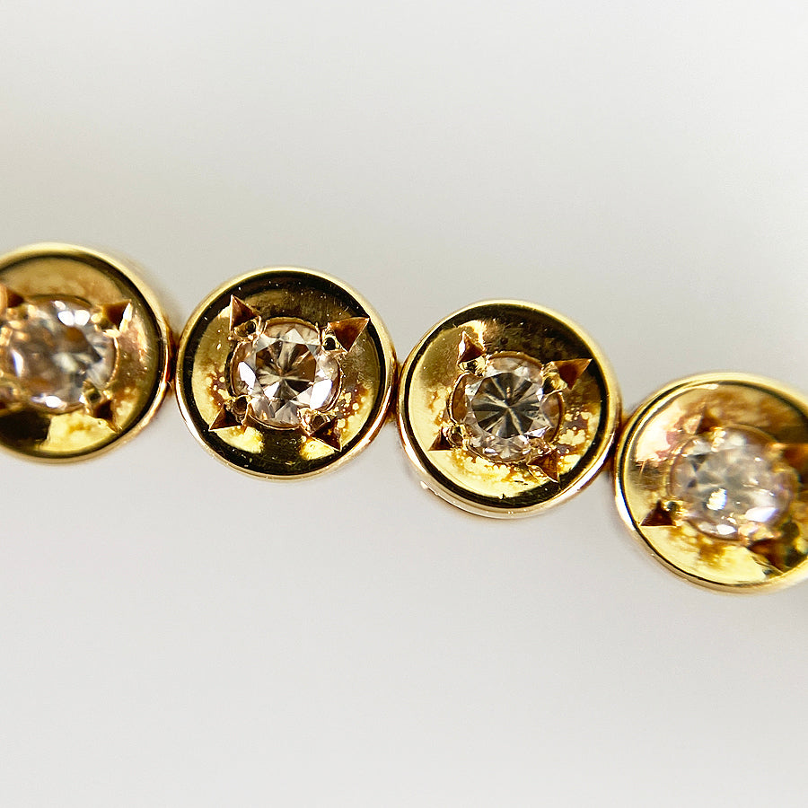Tennis necklace Yellow gold Diamond