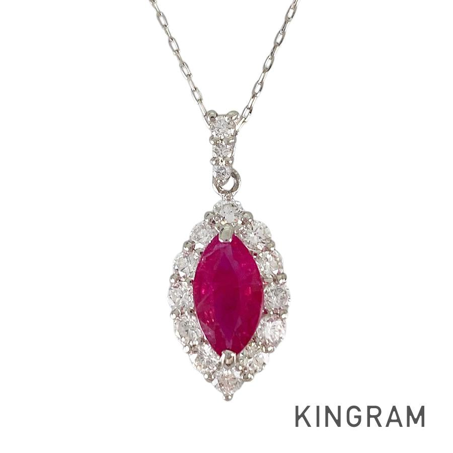 Necklace Platinum Platinum Ruby